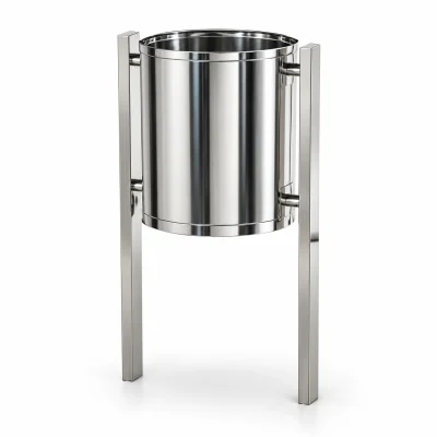 Lixeira Redonda INOX – Ar Livre INOX