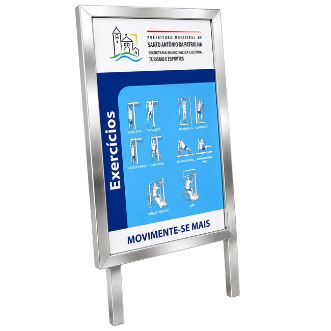 Placa Orientativa Vertical INOX - Flex