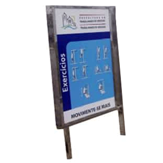 Placa Orientativa Vertical INOX - Flex Equipment