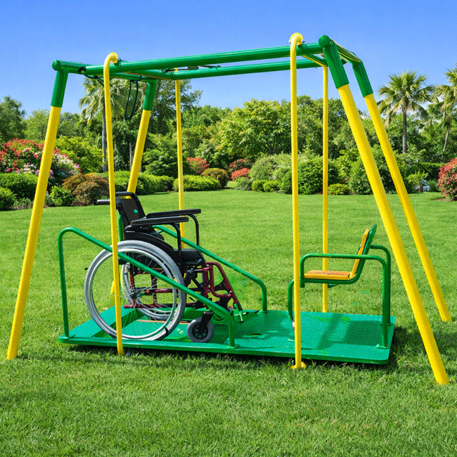 BALANÇO VAI E VEM PCD CADEIRANTE COM ACOMPANHANTE FRONTAL – PLAYCAD02 - Flex