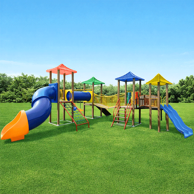 PARQUE INFANTIL MADEIRA PLÁSTICA 4 TORRES – MPF20 - Flex