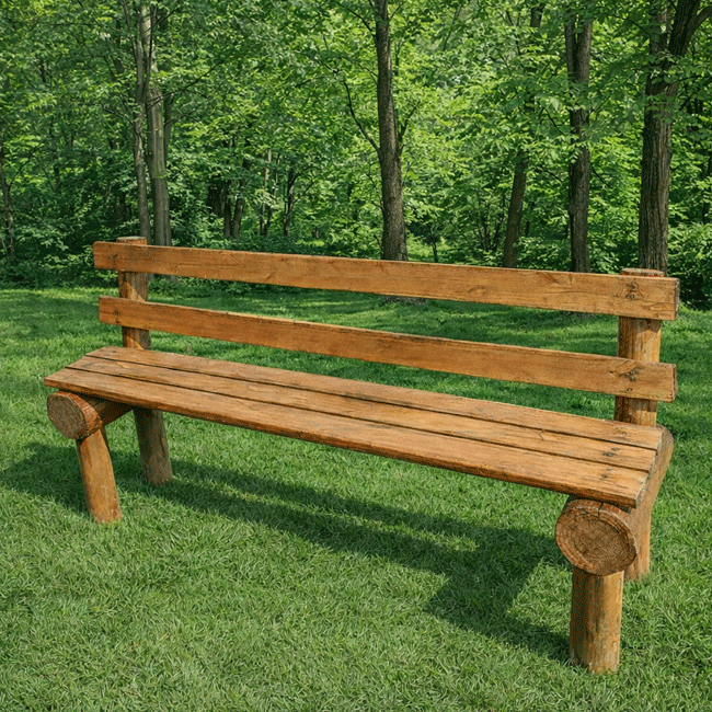 Banco de Eucalipto com encosto - Flex