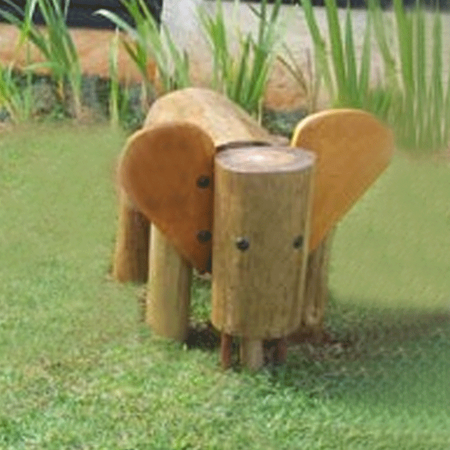 Animal Elefante em madeira fixo - Flex Equipment