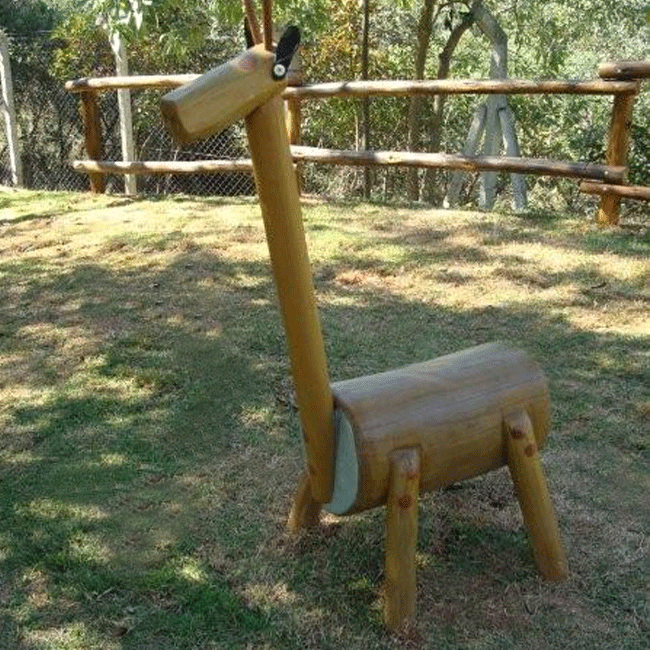 Animal Girafa em madeira fixo - Flex Equipment