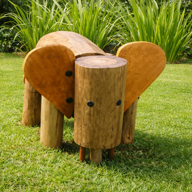 Animal Elefante em madeira fixo - Flex
