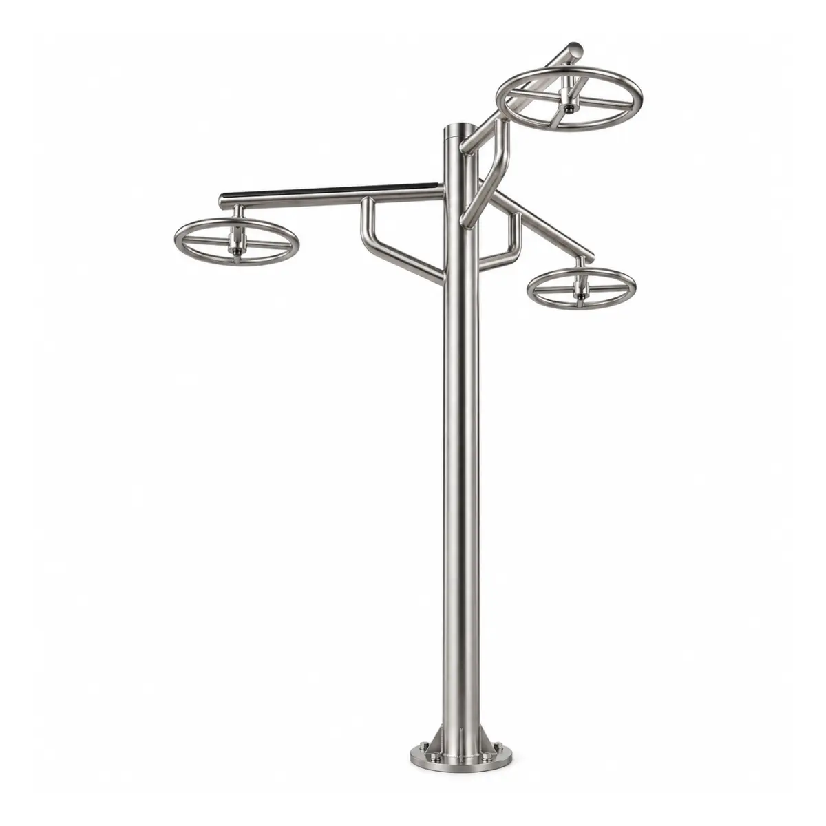 Alongador 3 Alturas / Barra alta giratória tripla – INOX - Flex Equipment