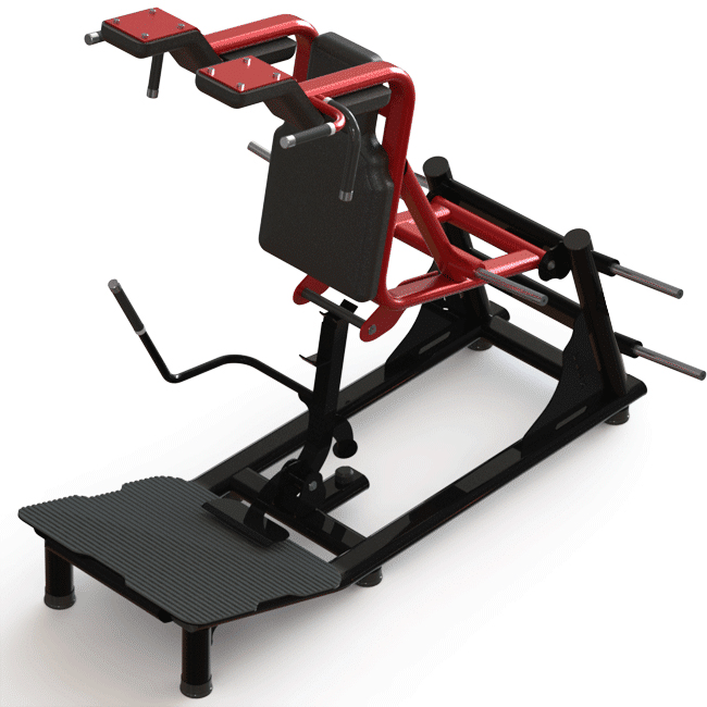 Hack Squat Articulado Plataforma emborrachada - Flex