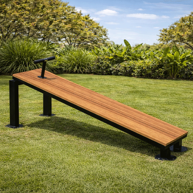 Prancha Abdominal Inclinado 15 Madeira - Flex