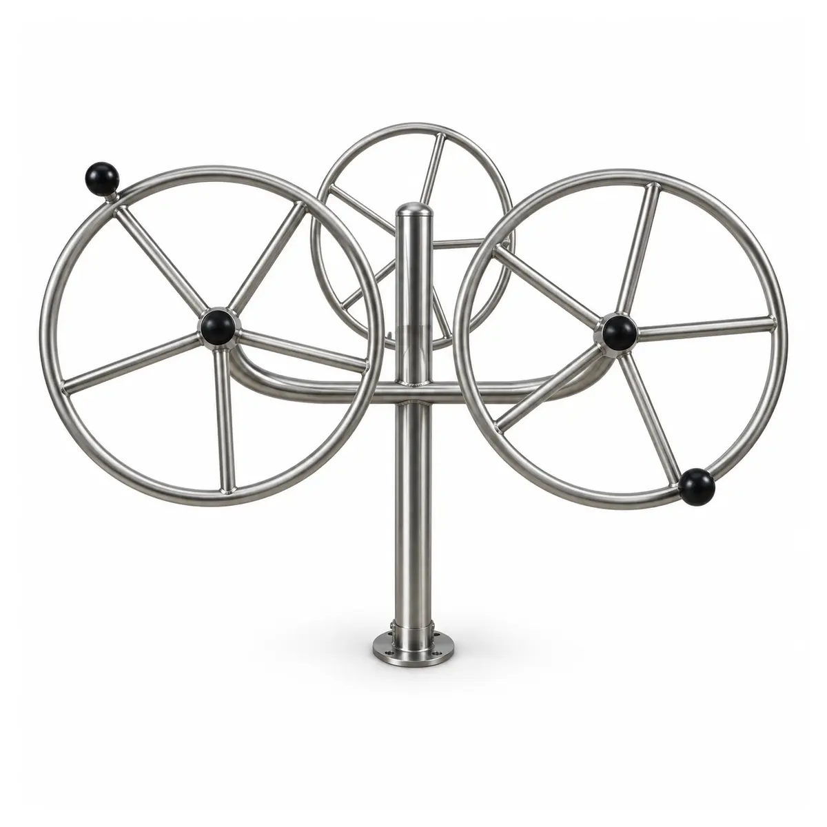 Roda Vertical com Duplo Diagonal INOX - Flex Equipment